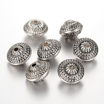 Bicone CCB Plastic Beads, Antique Silver, 20.5x13.5mm, Hole: 3.5mm