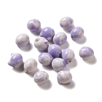 Two Tone Transparent Acrylic Beads, Paw, Lilac, 11x12x10.5mm, Hole: 1.8mm, about 574pcs/500g