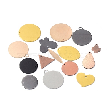 Mixed Color Mixed Shapes Brass Pendants