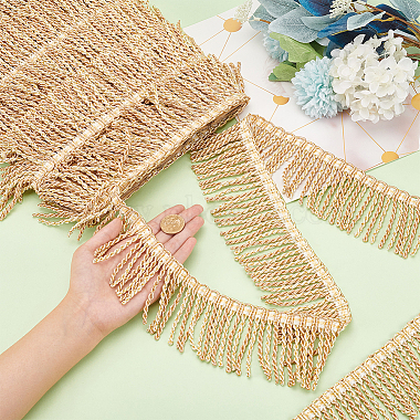 Two Tone Polyester Twisted Rope Tassel Fringe Trimming(DIY-WH0304-703B)-3