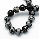 Natural Snowflake Obsidian Round Beads Strands(G-S172-10mm)-2