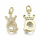 Brass Micro Pave Clear Cubic Zirconia Pendants(KK-T013-07Q-NF)-1