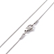 304 Stainless Steel Serpentine Chain Necklace for Men Women(NJEW-G076-01A-P)-1