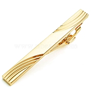 Brass Tie Clips for Men, Golden, 60x6mm(PW-WG38746-04)