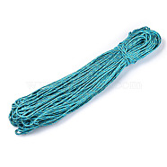 7 Inner Cores Polyester & Spandex Cord Ropes, for Rope Bracelets Making, Dark Turquoise, 4mm, about 109.36 yards(100m)/bundle, 420~500g/bundle(RCP-R006-020)