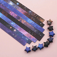 8 Styles Lucky Star Origami Paper, Folding Paper, Constellation Pattern, 250x12mm, 136 sheets/set(ZODI-PW0001-070)