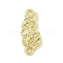 Alloy Connector Charms, Golden, Flower, 17.5x7x3.5mm, Hole: 1.5mm(PALLOY-F310-03G-01)