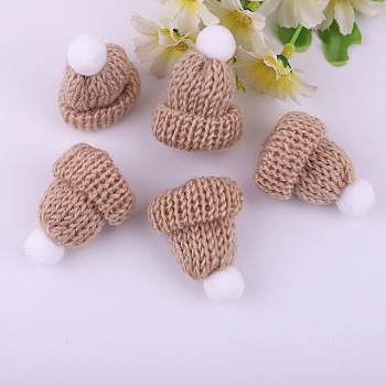 Polyester Doll Woolen Hat, for Accessories Decorate Doll, Camel, 60x43x12.5mm