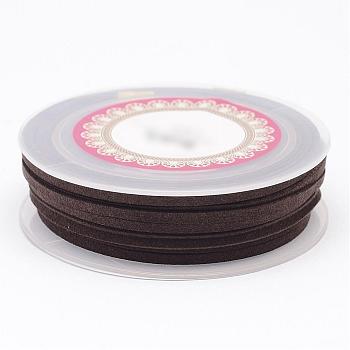 Faux Suede Cord, Faux Suede Lace, Coconut Brown, 3x1.5mm, about 5.46 yards(5m)/roll