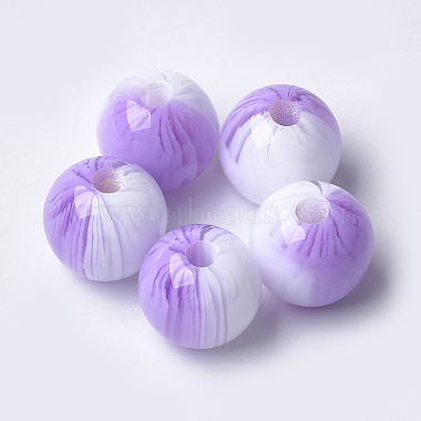 18mm Lilac Round Resin Beads