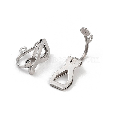 Stainless Steel Clip-on Earring Findings(STAS-XCP0001-85)-3