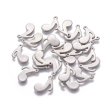 Stainless Steel Color Musical Note 201 Stainless Steel Charms