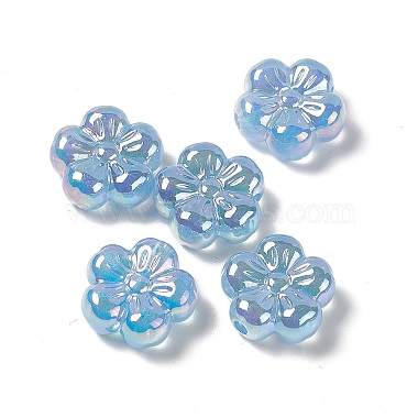 Placage uv perles de fleurs acryliques irisées arc-en-ciel(PACR-M003-10)-4