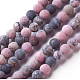 Frosted Natural Rhodonite Round Bead Strands(X-G-E487-12-8mm)-1