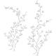 appliques en forme de fleur de prunier(PATC-WH0007-11A)-1