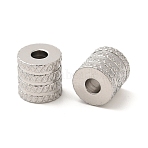 304 Stainless Steel Column Spacer Beads, Polished, Stainless Steel Color, 8x8mm, Hole: 2.6mm(STAS-U025-03A-S)