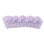 Nylon Pom Pom Ball Lace Ribbon, Lilac, 3/8 inch(11mm)(OCOR-WH0097-58J)