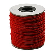 Nylon Thread, Nylon Jewelry Cord for Custom Woven Jewelry Making, Red, 2mm, about 50yards/roll(150 feet/roll)(NWIR-K001-04#)