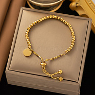 304 Stainless Steel Silder Braclets, Real 18K Gold Plated, Inner Diameter: 1-1/2~3-1/8 inch(3.85~7.95cm) (BJEW-C084-07G)