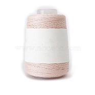 280M Size 40 100% Cotton Crochet Threads, Embroidery Thread, Mercerized Cotton Yarn for Lace Hand Knitting, Misty Rose, 0.05mm(PW-WG92339-25)