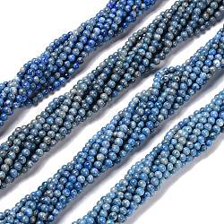 Natural Lapis Lazuli Beads Strands, Dyed & Heated, Round, 4~4.5mm, Hole: 1mm, about 85~95pcs/strand, 15.51''(39.4cm)(G-K311-14A-4)