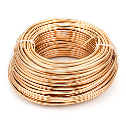 Round Aluminum Wire, Bendable Metal Craft Wire, Flexible Craft Wire, for Beading Jewelry Doll Craft Making, Goldenrod, 20 Gauge, 0.8mm, 300m/500g(984.2 Feet/500g)(AW-S001-0.8mm-28)