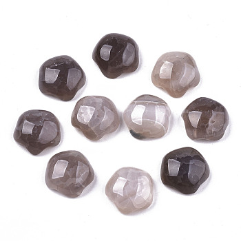 Natural Crackle Grey Agate Cabochons, Star, 12x12x5.5mm