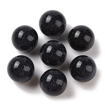 Synthetic Blue Goldstone No Hole Sphere Beads, Round, 16mm