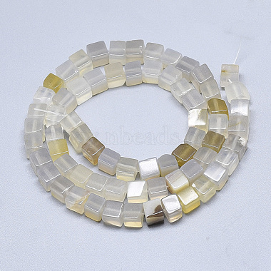 Chapelets de perles en agate blanche naturelle(G-S357-G10)-2