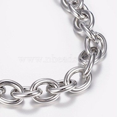 304 Stainless Steel Cable Chain Bracelets(X-BJEW-I238-09P)-2