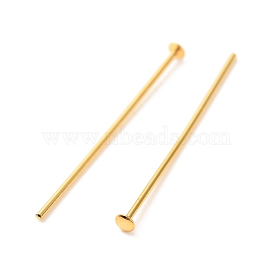 Brass Flat Head Pins(KK-F824-114C-G)-2