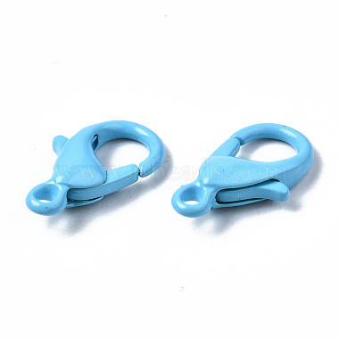40Pcs Spray Painted Eco-Friendly Alloy Lobster Claw Clasps(PALLOY-YW0001-24-NR)-4