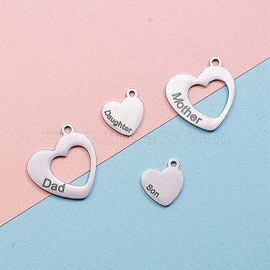 8Pcs 4 Styles Hollow Heart with Word(STAS-CJ0001-223)-3