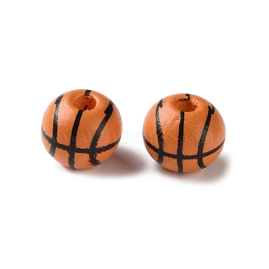Spray Painted Wooden Beads(WOOD-A029-07B)-1