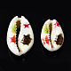 Printed Natural Cowrie Shell Beads(SSHEL-N032-30)-2