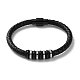 Leather Braided Round Cord Bracelet(BJEW-F460-06EBP)-1