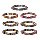 Natural Striped Agate(Dyed & Heated) Beaded Bracelets(BJEW-JB09069)-1
