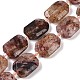 brins de perles de quartz hématoïde rouge naturel/quartz ferrugineux(G-B125-P22-01)-1