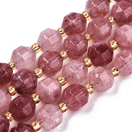 Natural Dolomite Beads Strands, Faceted, Dyed, Round, Indian Red, 8x8mm, Hole: 1.2mm, about 33pcs/strand, 15.16 inch~15.35 inch(38.5cm~39cm)(G-T131-85A-06)