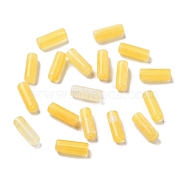 Opaque Acrylic Beads, Two Tone, Column, Gold, 13.5x4.7mm, Hole: 1.4mm(OACR-Q196-03E)
