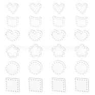 Transparent Acrylic Weaving Board, Weaving Material, for Knitting Bag, Women Bags Handmade DIY Accessories, with Bead Container, Clear, 7.4x7.3x2.5cm, about 60pcs/box(DIY-PH0026-83)