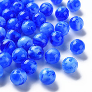 Acrylic Beads, Imitation Gemstone, Round, Blue, 12mm, Hole: 2mm, about 560pcs/500g(MACR-S375-001D-02)
