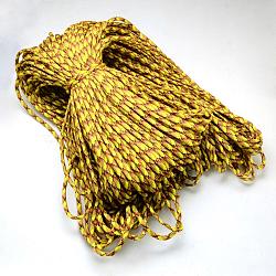 7 Inner Cores Polyester & Spandex Cord Ropes, for Rope Bracelets Making, Gold, 4mm, about 109.36 yards(100m)/bundle, 420~500g/bundle(RCP-R006-077)