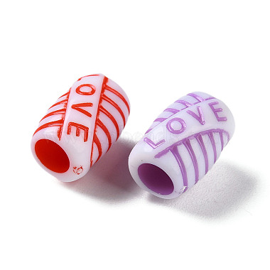 Valentine's Day Opaque Acrylic European Beads(SACR-P031-14A)-2