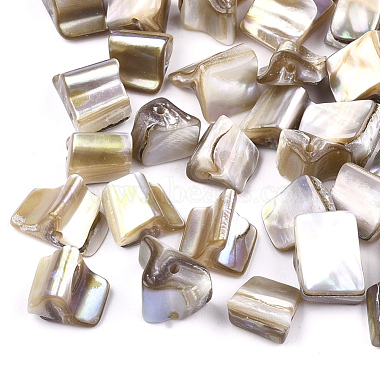 9mm LightKhaki Chip Freshwater Shell Beads