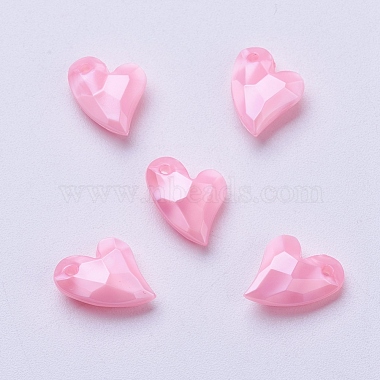Pink Heart Acrylic Charms