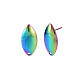 Boucles d'oreilles à tige en acier inoxydable couleur rianbow 304(STAS-N098-021)-3