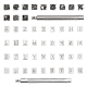 2 Sets 2 Style Alphabet & Number & Constellation Pattern Zinc Alloy Stamps(DIY-GL0004-45)-1
