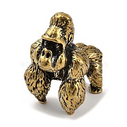 Brass 3D Animal Figurines, for Home Office Desktop Decoration, Antique Golden, Orangutan, 40.5x26.5x40.5mm(KK-C073-06A-AG)