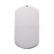 304 Stainless Steel Pendants, Stamping Blank Tag, Rectangle, Stainless Steel Color, 37x20x1mm, Hole: 1.2mm(STAS-F254-09B-P)